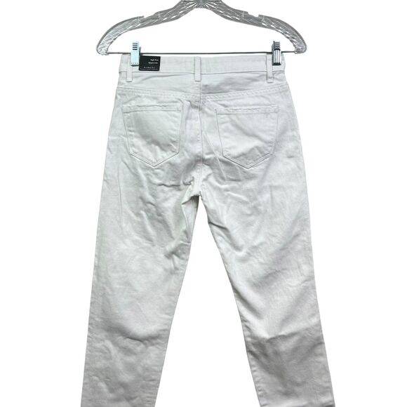 Tractr Womens Jeans Weekender Raw Hem Distressed Casual High Rise White Sz 12 - Picture 5 of 6